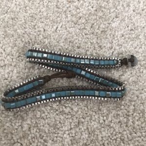 Blue wrap bracelet